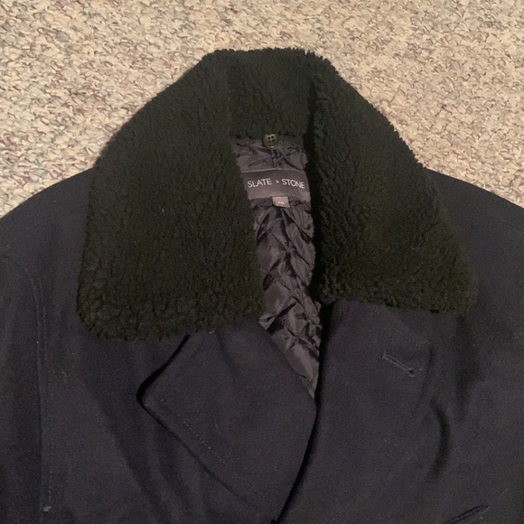 Slate & Stone men’s Wool Pea Coat/ Jacket Size XXL - Picture 9 of 12